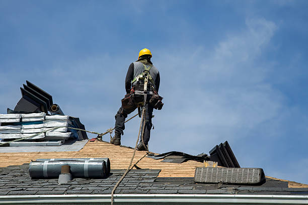 Professional Flat Roof Repair technician working in Needham, MA